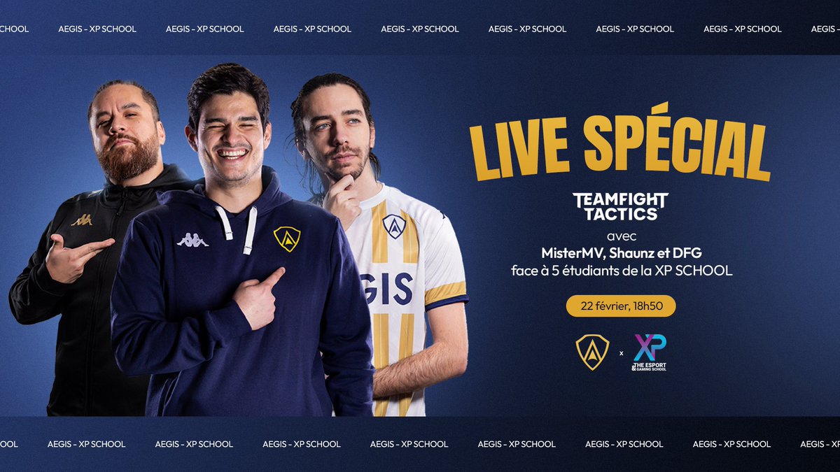 On vous convie à une soirée TFT avec notre partenaire <a href="/xp_esport/">XP by e-artsup</a> 🙌🏼

Nos trois fondateurs vont en découdre avec 5 de leurs étudiants pour voir qui est vraiment le plus fort 👀

Rendez-vous sur les chaînes Twitch des boss ce soir, après notre game de LFL !