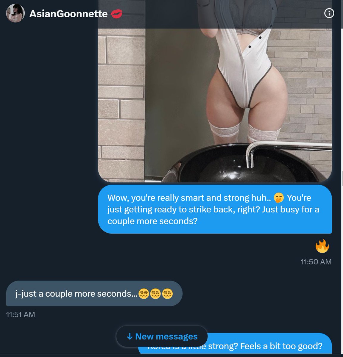 SwitchSatoru's tweet photo. @SluttyGoonnette Really showed me how strong USA is at losing and submitting~. 💋

#wankbattle #wankchat #goon #nationplay https://t.co/MCtWWoJjRW