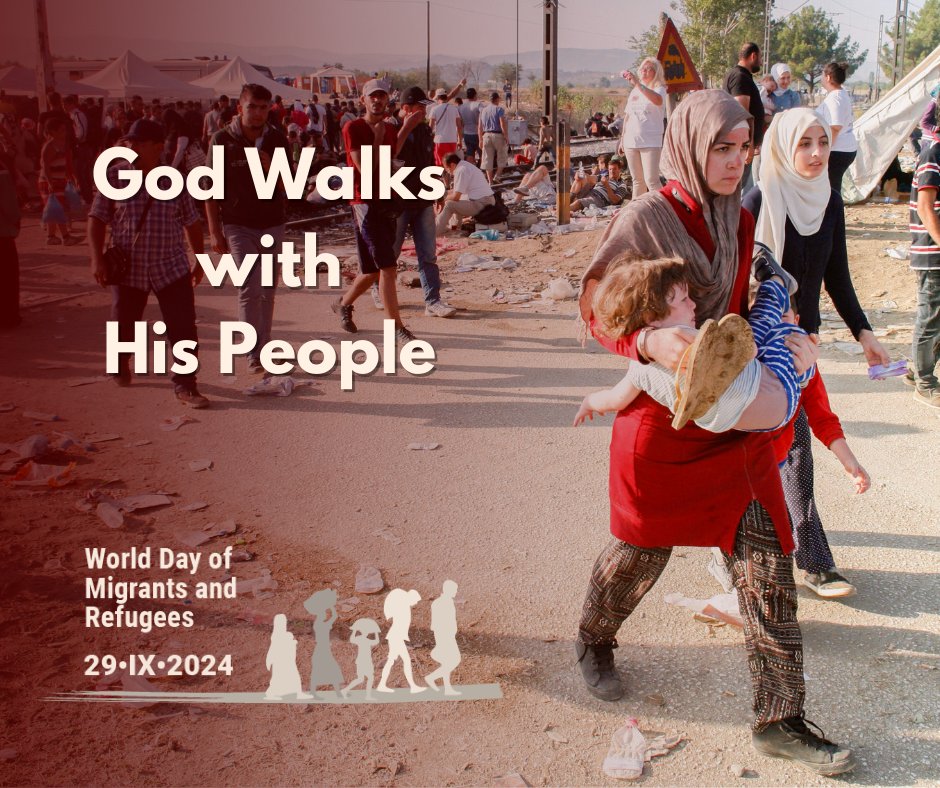 📣 The theme of #PopeFrancis' Message for the 110th World Day of #Migrants and #Refugees is 'God walks with his people'. 🚶‍♂️ The #WDMR2024 will be celebrated on Sunday #September29. It will focus on the itinerant dimension of the Church...👇 humandevelopment.va/en/news/2024/g… @vaticannews