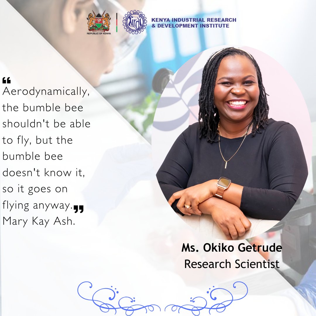 kirdi_kenya's tweet image. Day 4 celebrates Ms. @GetrudeOkiko, a food microbiology trailblazer at KIRDI! Her dedication empowers small-scale food businesses, driving innovation in food safety and product development. Let&apos;s honor Getrude&apos;s achievements and women&apos;s contributions to STEM at KIRDI. #KIRDIWomen