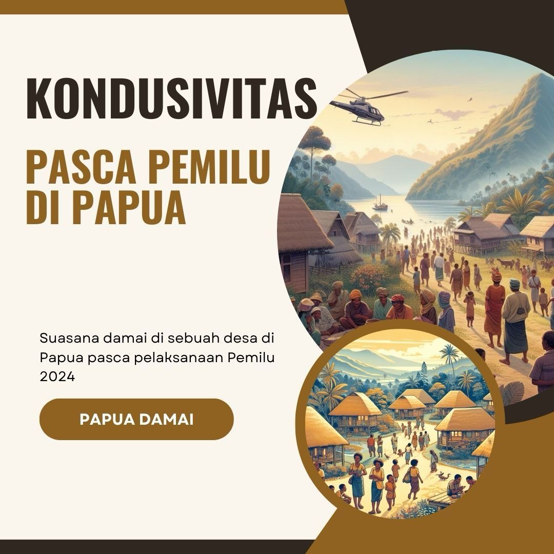 KONDUSIVITAS
PASCA PEMILU DI PAPUA
Suasana damai di sebuah desa di Papua pasca pelaksanaan Pemilu 2024 

#Papua #PapuaIndonesia #PemiluPapua #Pemilu #PemiluDamai