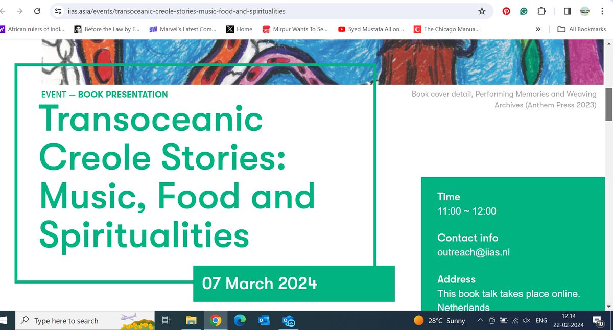 Will be presenting my book (online) at the International Institute of Asian Studies (IIAS), Leiden University on 7th March 2024 from 6:30 pm to 7:30 pm IST. For more details and registration: iias.asia/.../transocean…...