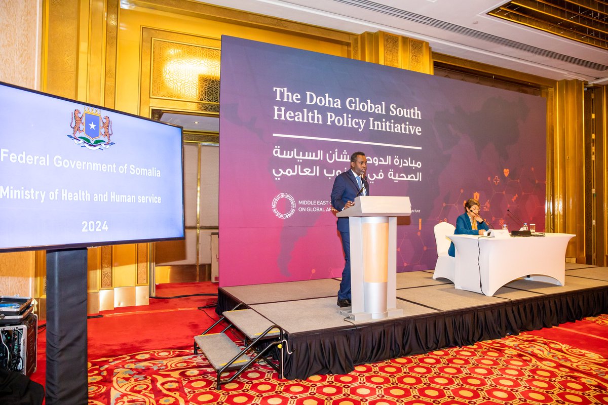 GuledAbdijalil's tweet photo. Honored to represent @MoH_Somalia on attending the insightful Doha Global South Health Policy Initiative. Engaging discussions on improving healthcare access &amp; equity in the Global South. Grateful for the opportunity to engage and collaborate with @ME_Council &amp; @gatesfoundation https://t.co/IilswInWXG