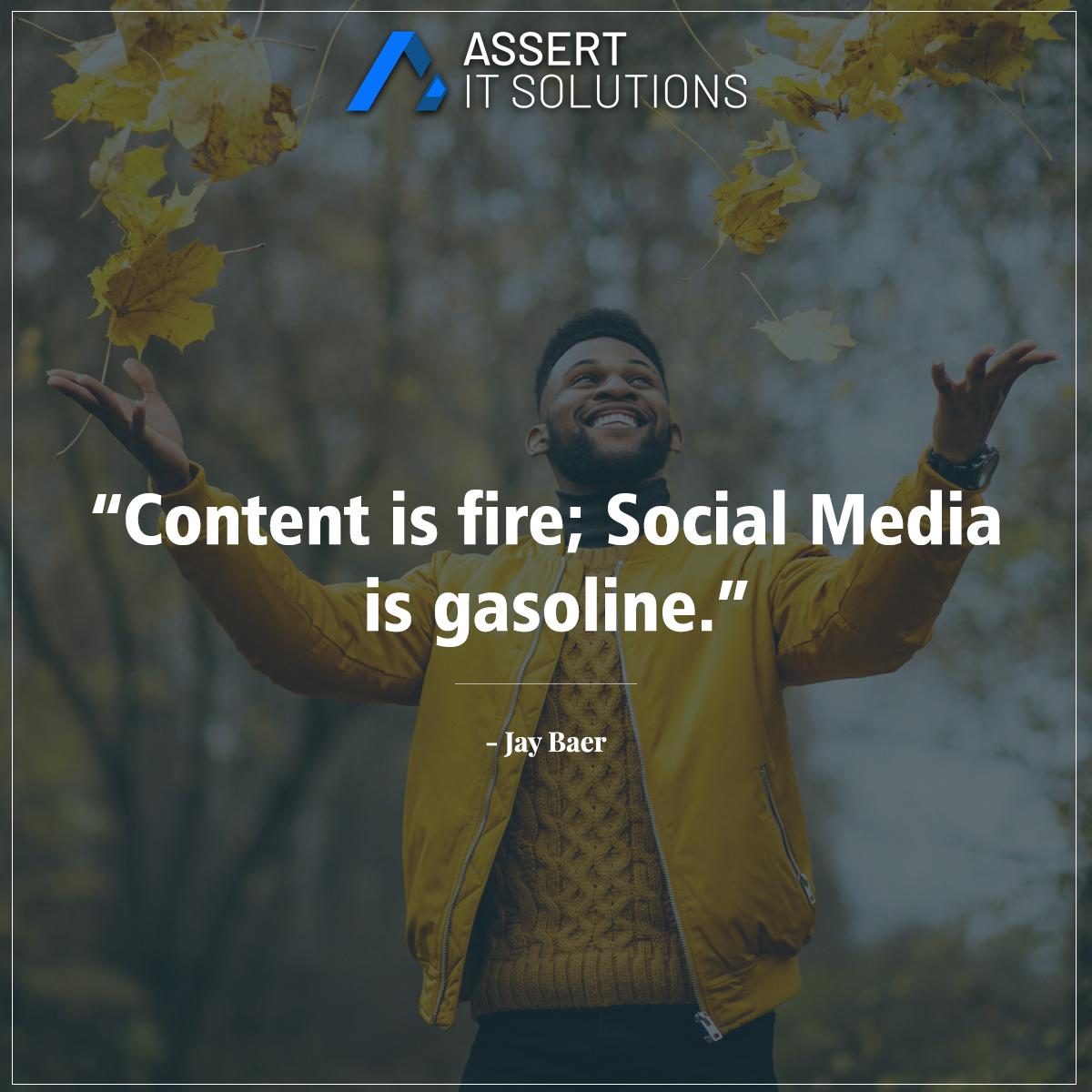 assert_it's tweet photo. Do you agree with this quote by Jay Baer? 

Content is the key to creating a loyal and engaged audience on social media. But content alone is not enough. You need to use the power of social media too.
 
How do you use social media to amplify your content? https://t.co/da5RiMzJp6