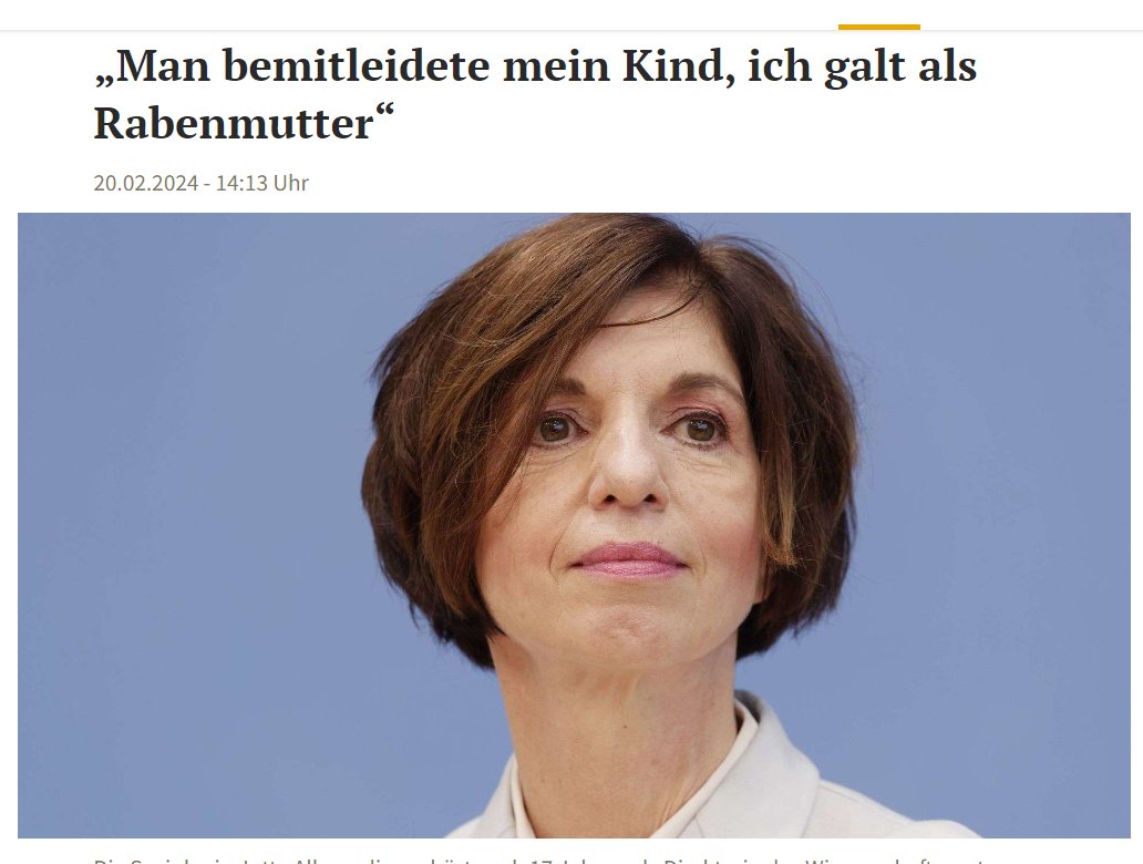Die Soziologin Jutta Allmendinger hat uns erzählt, warum sie als junge Professorin aneckte und wie ihre Kindheit in BW sie geprägt hat. Sie kritisiert außerdem das zögerliche Vorgehen der #Ampel beim geplanten #Partnerurlaub für Väter. stuttgarter-zeitung.de/inhalt.soziolo…