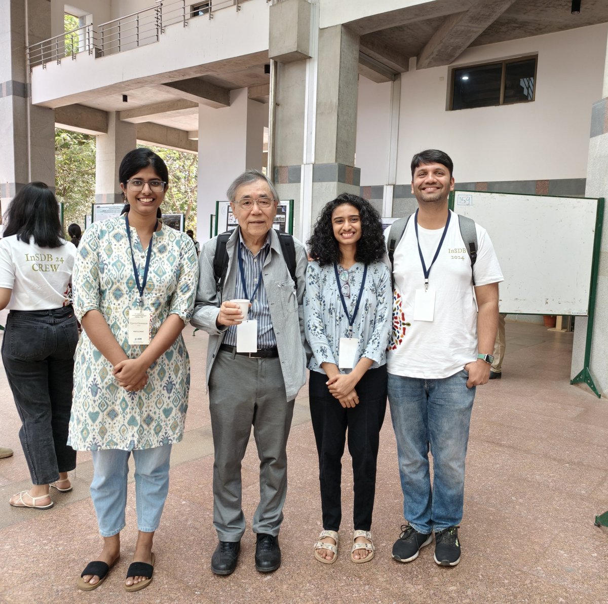RohanKhadilkarr's tweet photo. Feels blessed to witness Prof. Masatoshi Takeichi's talk this morning, the scientist who discovered Cadherins! Cadherins have been an integral part of our research &amp; meeting him @InSDB_79
 will always be memorable! #InSDB2024 
@biopatrika @DBT_inStem https://t.co/x2HLUDFlX5