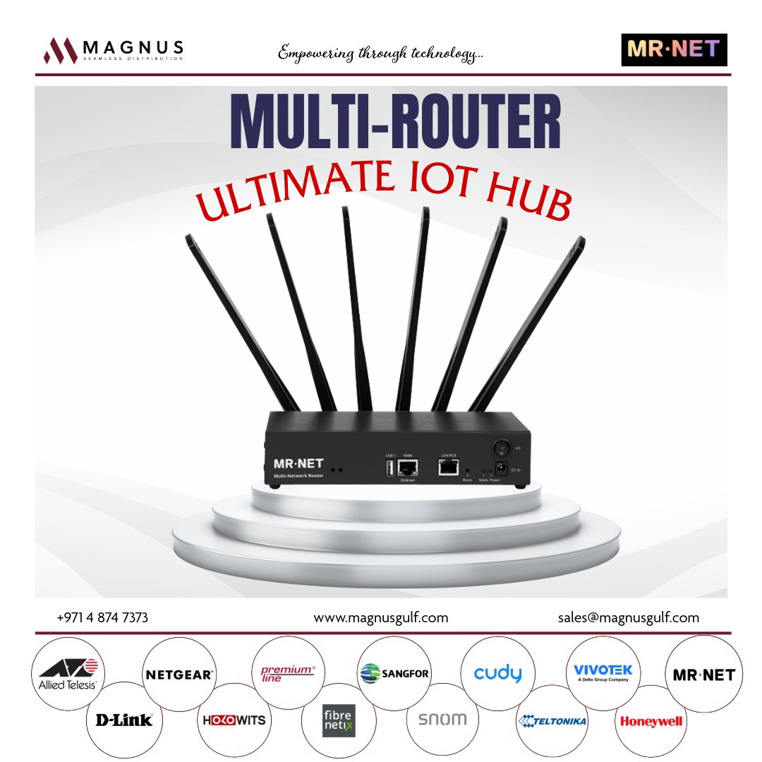 Magnusgulf's tweet image. Experience connectivity evolution with Mr.Net Multi-Router!🌐

Empower small and home offices with seamless plug-and-play Smart Last Mile tech for round-the-clock online access.

For inquiries, contact Magnus at sales@magnusgulf.com | 971 4 874 7373.
#MultiRouter