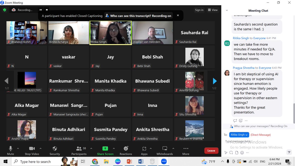 NMHRS21's tweet image. Here are some glimpses from our 26th #webinar held on 21st February 2024. In this webinar, our speaker, Dr. Alastair Van Heerden spoke on “Integration of Artificial Intelligence ( AI ) in Mental Health Research”.
#articificialintelligence #mentalhealthresearch