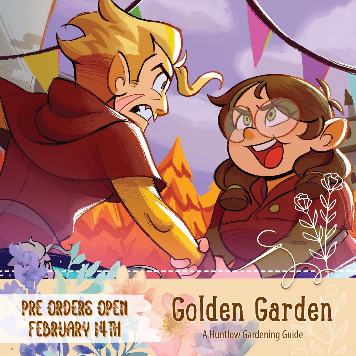 deloomo's tweet photo. So happy to have a part of @huntlowzine along with so many talented artists and writers!! Pre-orders are still going, so go nab yourself a copy 💛💚✨Here’s a sneak peak of both the page and the charm I made for the zine #huntlow #toh https://t.co/u9bekU4WKH
