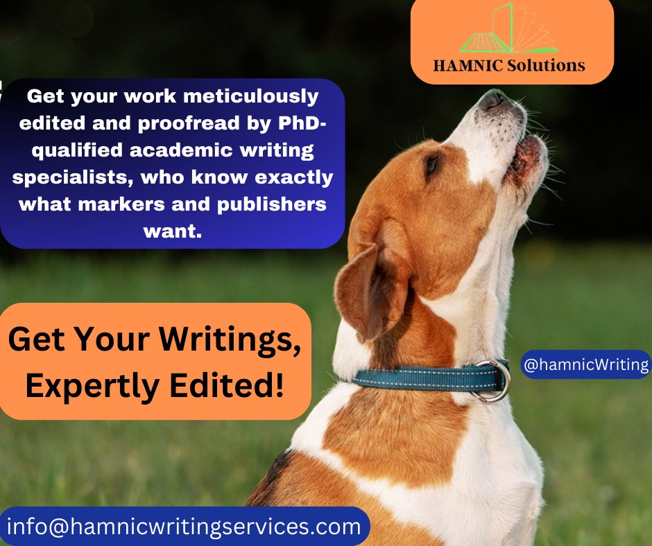 HamnicWriting's tweet image. Our team of experts is specialized in offering guidance and support, including assistance in writing high-quality, professional, and plagiarism-free research projects. 
Website: hamnicwritingservices.com 
Media: @hamnicwriting #studentvisa #eslstudents #education #summerstudyabroad