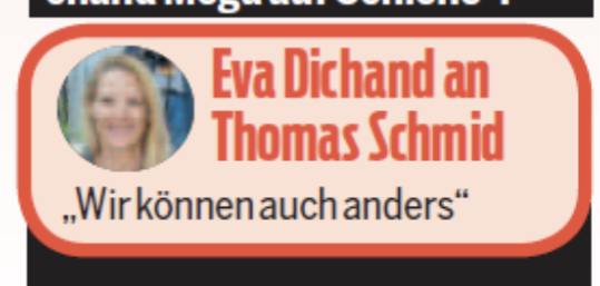 Eva Dichand heute in 'Heute' versus Eva Dichand gestern an Thomas Schmid