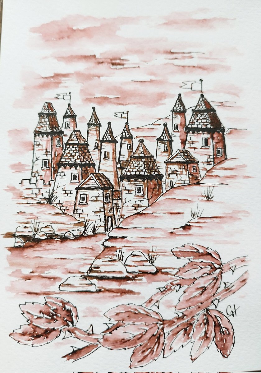 V for Village today in the #mhhsbd alphabet challenge, like this little A6 original pen and ink drawing 🏰 #earlybiz #shopindie #elevenseshour thehollowwayshop.etsy.com/listing/148341…