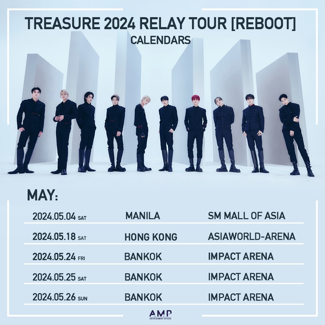 amp_entofficial's tweet photo. #TREASURE spills the tea on their 2024 '#Reboot' tour with @ygent_official  After smashing 'Hello' tour in 2023, they're back for more excitement in five cities this year! Save the date and let us know if they are coming to your hometown! 🌟🎤 

#REBOOTTOUR2024 #트레저 https://t.co/XhkPVTwH4Y