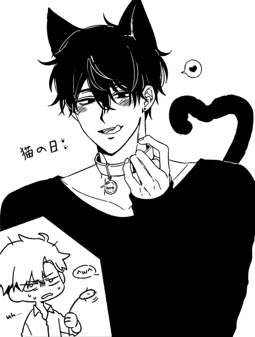 [oc] kuro 🖤 
#猫の日 