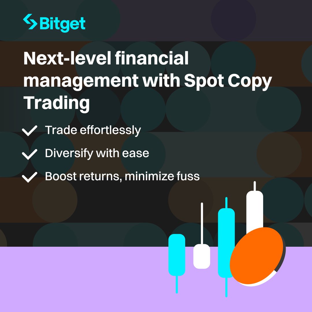 bitget's tweet photo. Level up your financial game with Bitget's #SpotCopyTrading! 🚀 

Curious about stress-free trading?

Click the link and discover the ease of Copy Trading: https://t.co/8ZHx7LuExs https://t.co/PQoDPKckDh