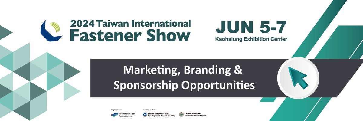 Don't miss the chance to sponsor #FastenerTaiwan2024! Boost your brand's exposure and make a lasting impact in the fastener world. 🚀 Contact fastener@taitra.org.tw for details.
 #FastenerTaiwan #SponsorshipOpportunity