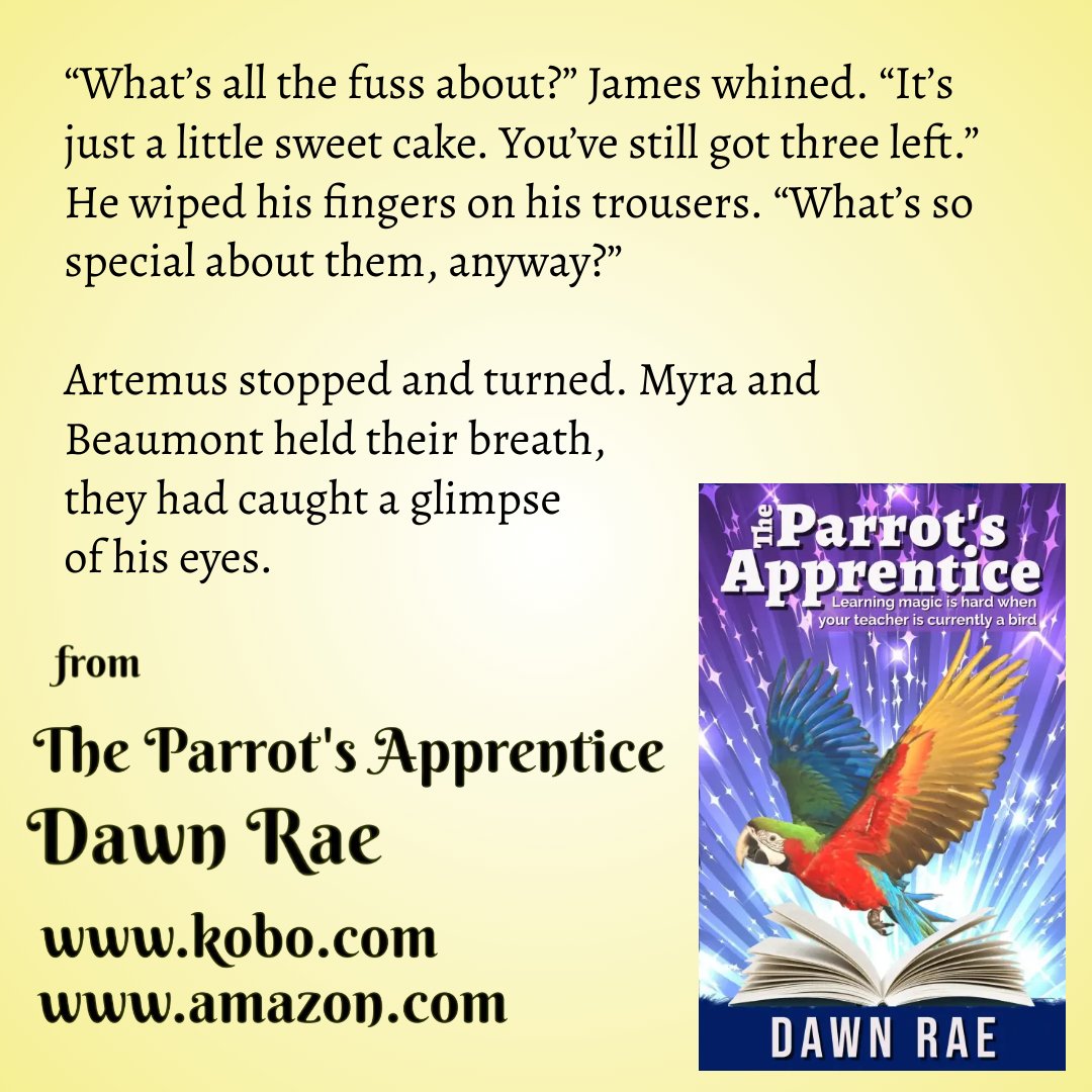 Why is a little sweet cake so important? Find out in The Parrot's Apprentice #fantasy reads #readerscommunity #readsomethingnew