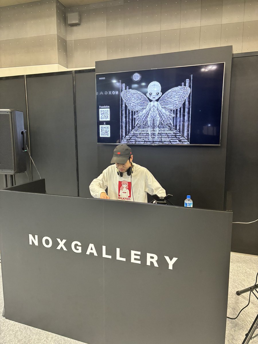 takecompany's tweet photo. Noxさんのブースに遊びに行ってきました😊
たまたま馴染みの人が多くて、オフ会みたいな感覚になりました🍻
#FiNANCiE 
#フィナンシェ2024 
#NOXトークン 
#japanweb3week https://t.co/nfw5Rm8tv1
