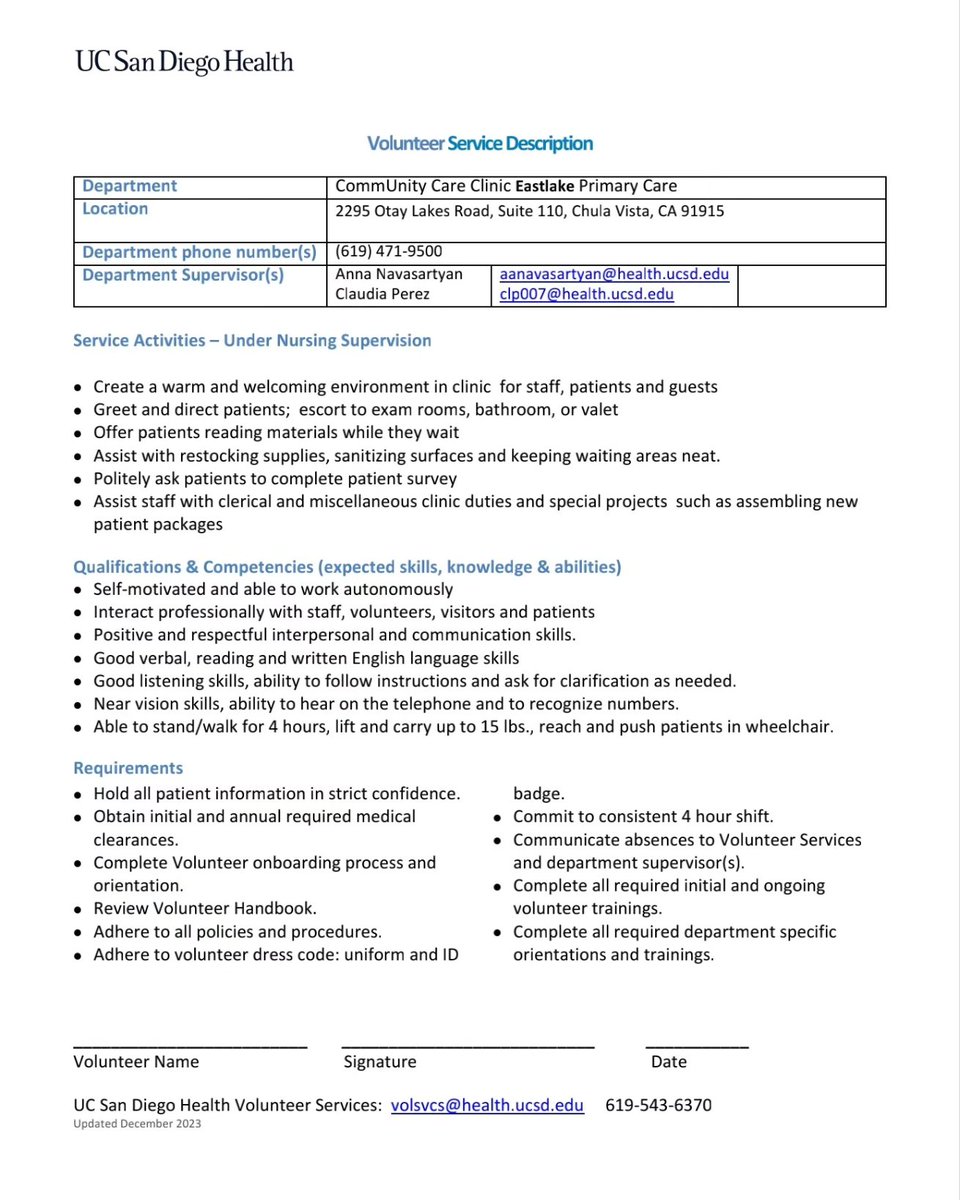 We are thrilled to announce the UCSD Health CommUnity Care Summer Program for 2024 is now available! You can view the application forms at: shorturl.at/sKMWY.  If you are interested, please contact asl015@health.ucsd.edu directly to discuss more.
