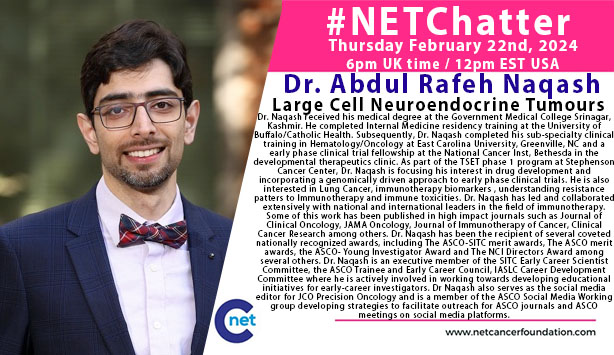 Please join us today at 6pm UK (GMT) for this months NETChatter. DM for the link. @thenasheffect @NANETS1 @LACNETS @CureNETs @CarcinoidNETs @HealingNET1 @netcancerday @netcanceraware @PheoPara #NeuroendocrineCancer #NeuroendocrineTumour #NETs #ZebraStrong