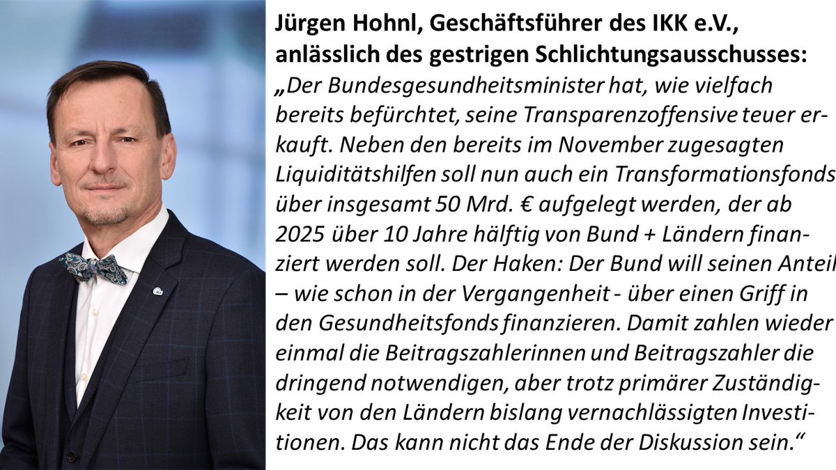 #Krankenhaustransparenzgesetz #Krankenhausreform 🏨🩺#Schlichtungsausschuss @BMG_Bund