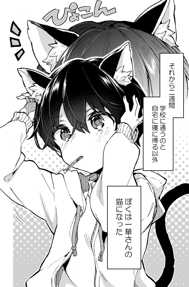 猫の日らしいので🐈‍⬛
おねーさんと猫の姿の少年の話がDL○iteさんにて50%割引中です
最新作で割引やるのは珍しいので良ければこの機会によろしくお願いします～

DL○iteさんのリンクはプロフ欄にて 