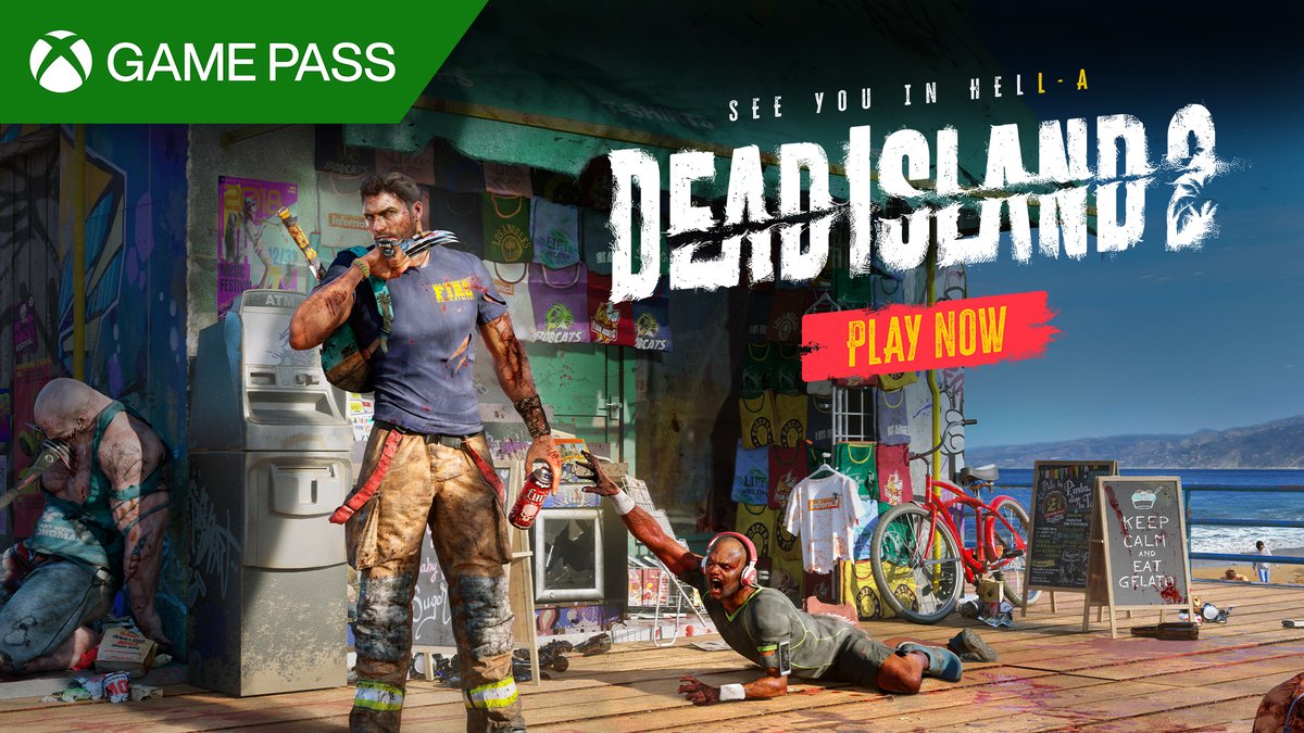 Awesome news! Zompocalypse is spreading to Xbox Game Pass for Ultimate members 🧟🪓

What are you waiting for? 
🎮bit.ly/DI2onXboxGameP…

#DeadIsland #SeeYouInHELLA #SeeYouOnHellPass #Xbox