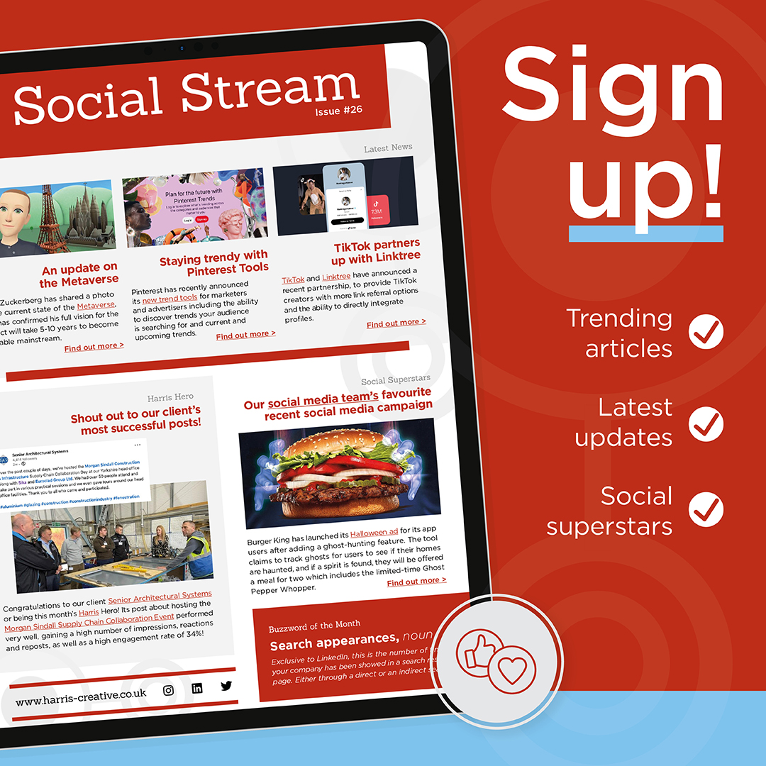 📩 Stay ahead of the game with the latest social media trends and developments by subscribing to our newsletter, the Social Stream! The next edition will be landing in inboxes next week, so don't miss out - include yourself in our mailing list here: ow.ly/HOm050QCV0T