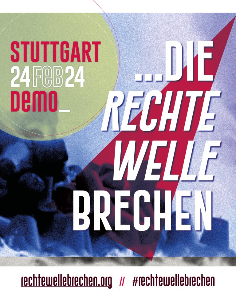 SH_BaWue's tweet photo. Die rechte Welle brechen! Am Samstag, 24.2., 14:30 Uhr,  auf dem Marktplatz in Stuttgart. #NieWiederIstJetzt #StuttgartGegenRechts https://t.co/pHCVXJVWDz
