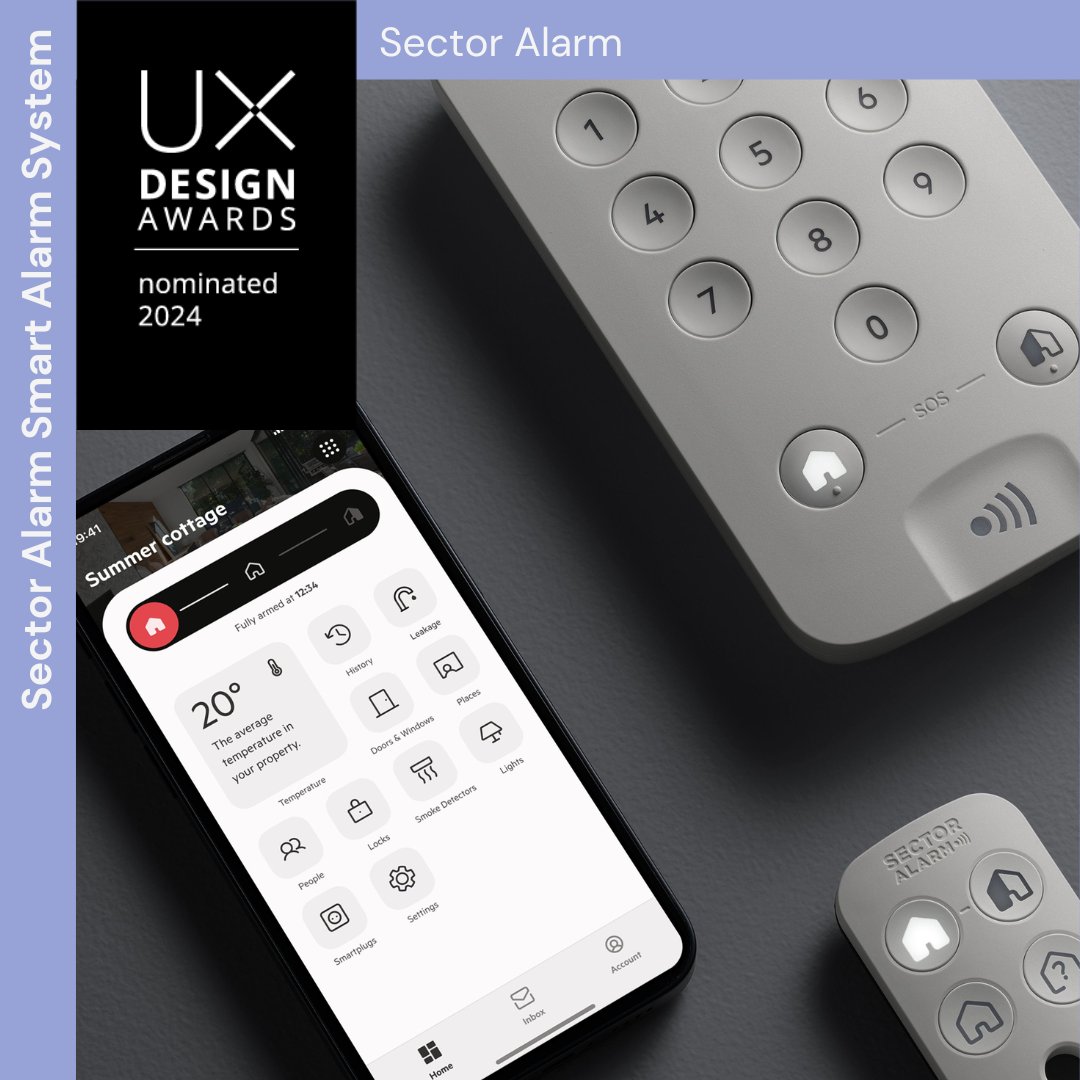 uxdawards's tweet image. &quot;Sector Alarm Smart Alarm System“ by @Sector Alarm Group is nominated for the UX Design Awards- Spring 2024! Congratulations 👏

#uxdesign #uxdesignawards #UXDA24