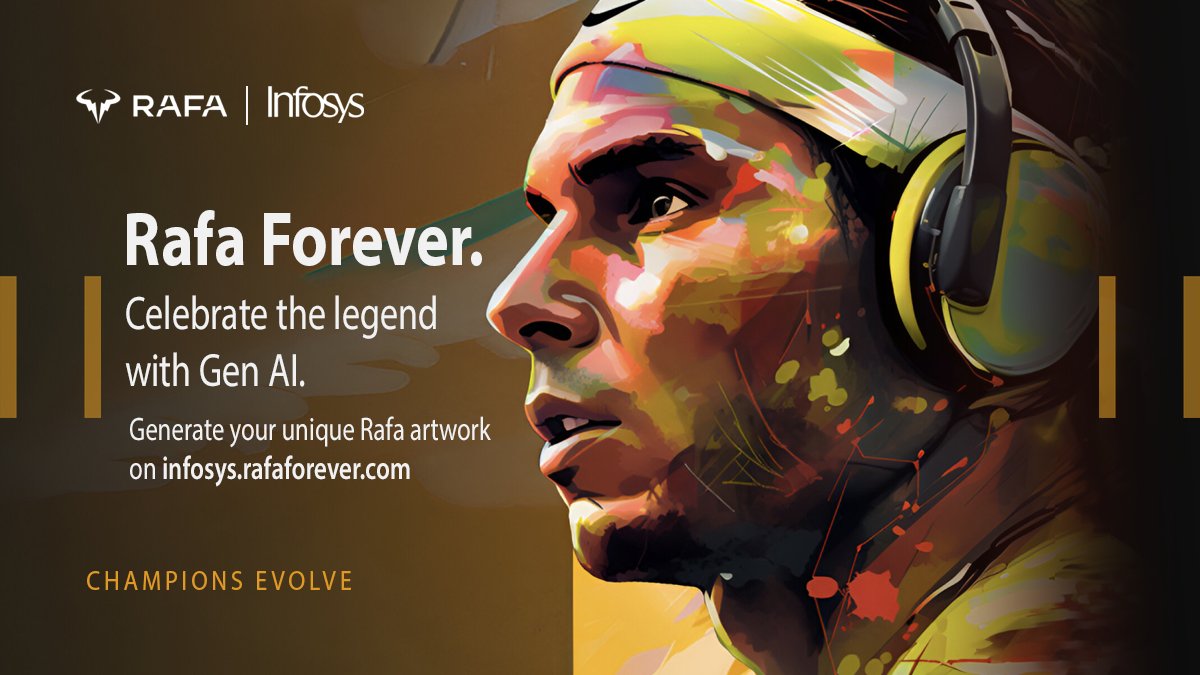 Unleash your inner artist! Turn your Rafael Nadal fandom into stunning AI-powered masterpieces. Go wild, get creative, and share your masterpieces with the world. Infosys.Rafaforever.com
#InfosysxRafa #ChampionsEvolve #RafaForever