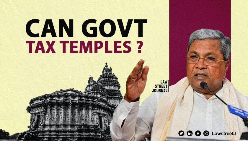 Lawstreet Journal (@lawstreetj) on Twitter photo Can the government tax temples? #KarnatakaStateGovernment recently passed a bill which sparked an intense political controversy.
#Temple | <a href="/MLJ_GoI/">Ministry of Law and Justice</a> | <a href="/MahimaKatal/">Mahima Katal</a> | <a href="/CMofKarnataka/">CM of Karnataka</a> | <a href="/siddaramaiah/">Siddaramaiah</a>
Read full: rb.gy/gvtafr Can the government tax temples? #KarnatakaStateGovernment recently passed a bill which sparked an intense political controversy.
#Temple | <a href="/MLJ_GoI/">Ministry of Law and Justice</a> | <a href="/MahimaKatal/">Mahima Katal</a> | <a href="/CMofKarnataka/">CM of Karnataka</a> | <a href="/siddaramaiah/">Siddaramaiah</a>
Read full: rb.gy/gvtafr