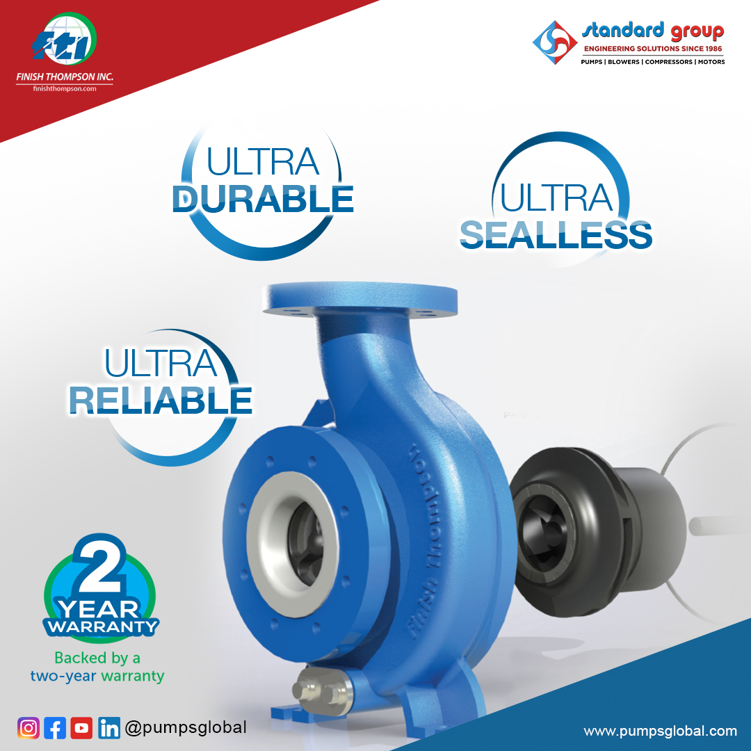 pumpsglobal's tweet photo. Uncover top features like tough ductile iron construction and ETFE lining for superior corrosion resistance, with FTI's UltraChem Pumps at Standard Group, official distributor of Finish Thompson.
#FTIPumps #ULTRAChemSeries #StandardGroup #ChemicalPumps #PumpsGlobal https://t.co/sgH2iIJS6S