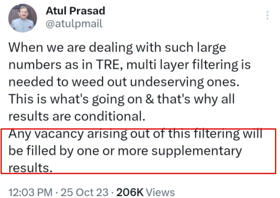 ChauhaanSundar's tweet photo. विधान सभा में लिखित में जवाब देने के बाद अब अपने वादे से #पलटी नहीं मरना चाहिए। #BPSC_TRE1 में जो #पूरक परिणाम जारी करने का वादा था उसे पूरा कीजिए। @VijayKChy @Jduonline @BJP4India @samrat4bjp @VijayKrSinhaBih @NitishKumar @News18Bihar @RajnishJhakumar @BiharTeacherCan @btetctet https://t.co/b862MIG9HO