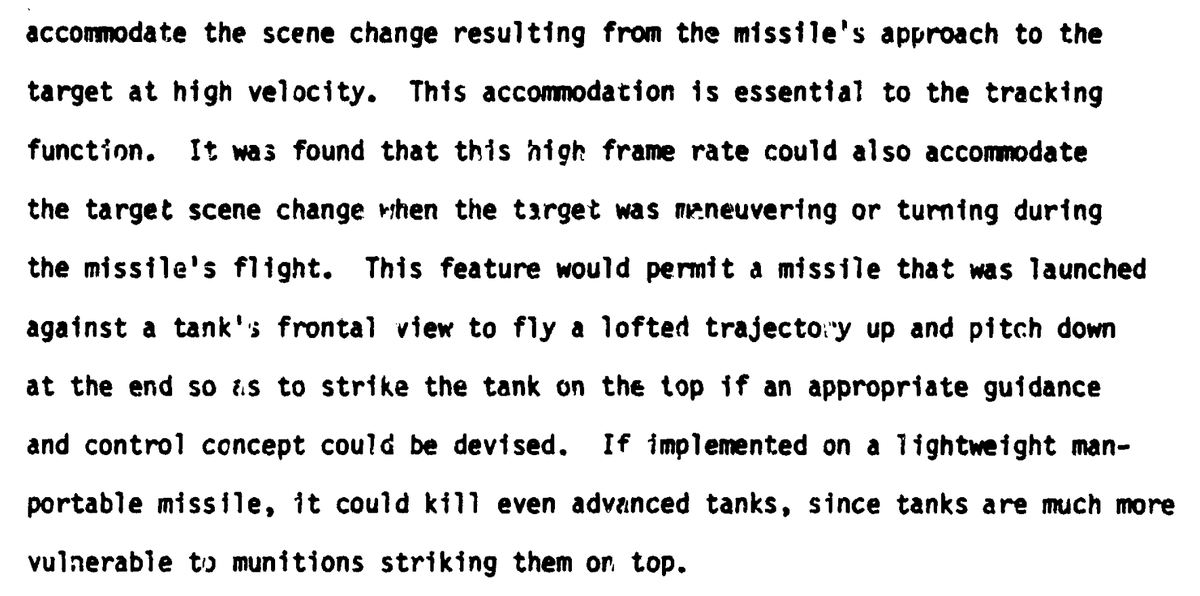 Ran across some Tank Breaker(pre-Javelin DARPA program) lore. Considering this is from 1980, the usage of staring FPAs is pretty impressive! 🧵