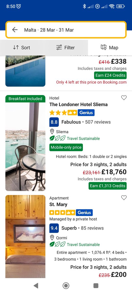 mjkennington's tweet image. Is this the #mostexpensive #hotel in #Europe?
Or just a massive #typo?
And this is the 'discounted' price for a stay at the #TheLondonerHotel in @Malta according to @bookingcom 
#hotels @maltatoday