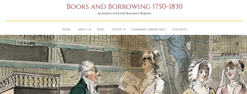 Now live on website "Books &amp; Borrowing: Analysis of Scottish Borrowers’ Registers, 1750-1830" there's a fabulous new database now able to be readily accessed (borrowing.stir.ac.uk) - &amp; link on Leighton Library website leightonlibrary.org.uk/books-and-borr…. It's in trial &amp; test phase.../🧵👇