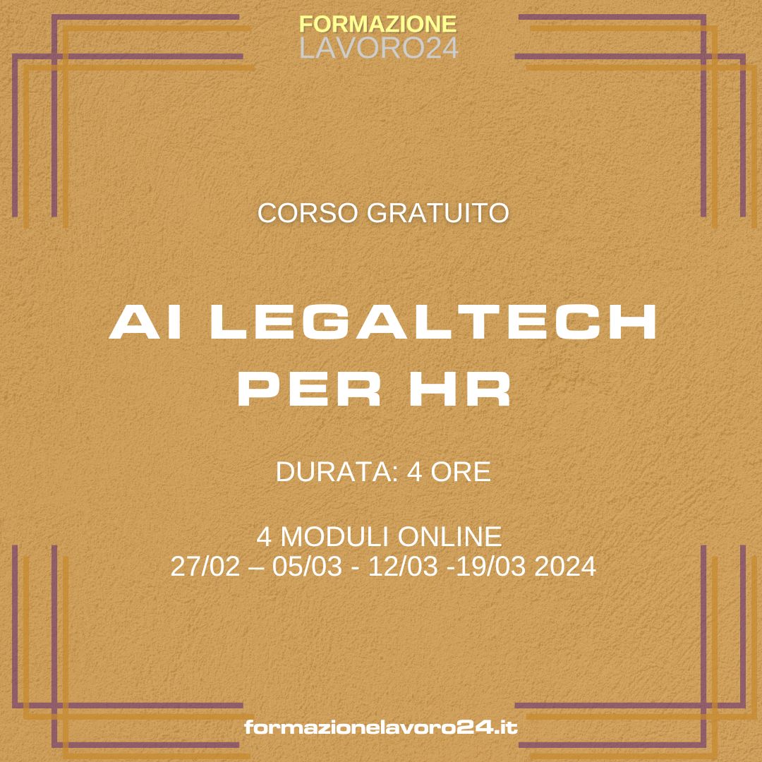 Corso Gratuito - pensato per gli #HR manager  che desiderano esplorare e adottare soluzioni e tecnologie avanzate attraverso l'Intelligenza Artificiale Generativa, per trasformare la Gestione del Personale e la Compliance. 

buff.ly/3LCsqhH