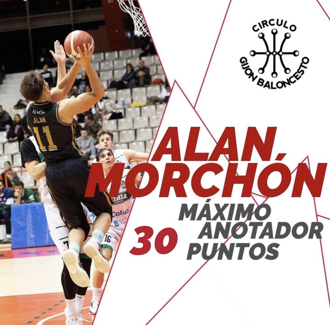 👉 Está semana nuestro máximo anotador coincide con el MVP y es…🥁

🔥 ALAN MORCHÓN 🔥

🏀 30 puntacos!!!!

🎉¡Vamos @alanmorchon11 seguimos a tope! 💪

#somoscirculo #aceptamoseldesafio #únetealcírculo #ligaeba🏀 #quenotelocuenten #maximoanotador #xixon