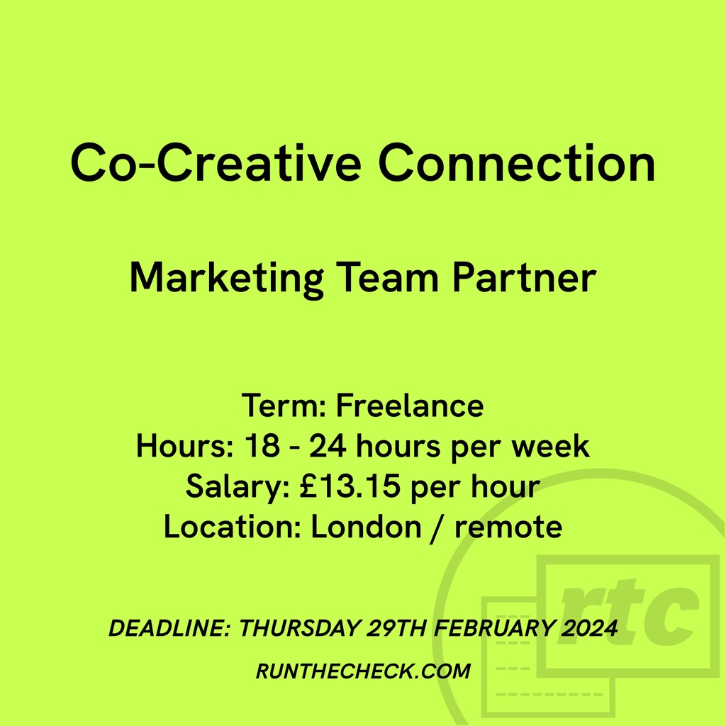 Co-Creative Connection, Marketing Team Partner 🍏 Apply! ↓ runthecheck.com/co-creative-co…