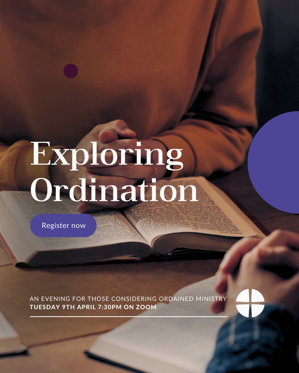 Are you interested in finding out more about the candidating process?

If so, please email the <a href="/mci_ministries/">MCI Ministries Team</a> team at ministries@irishmethodist.org to register your interest in 'Exploring Ordination' online on Tuesday 9th April!