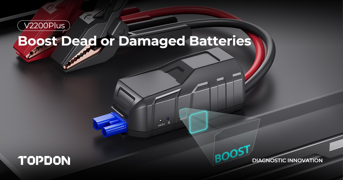 Dead or damaged battery? The V2200plus is here to help! Simply press and hold the BOOST button for 1 second and start your vehicle within the next 30 seconds. Quick, efficient, and reliable! #topdon #V2200plus #Boost #jumpstarter #jumppack