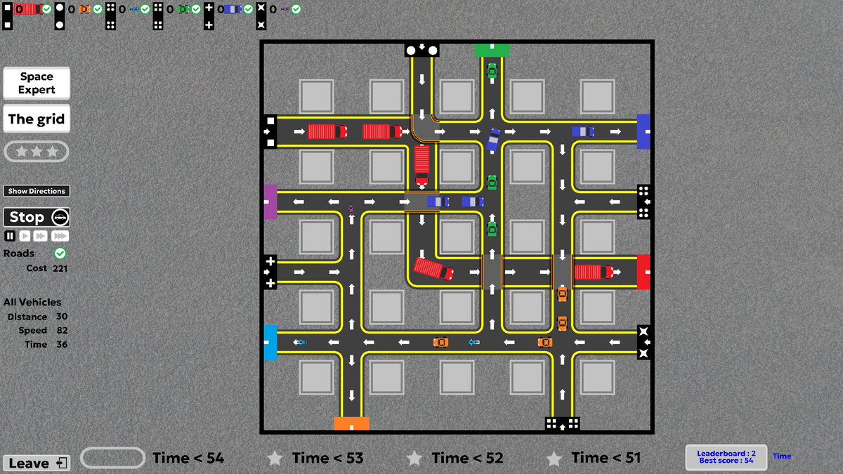 tigerauge0's tweet photo. [steam][RoadEngineer] だんだん難しくなってきてる。できるだけ長い道を敷け(交差含めて)という問題があったり、多大な交通量をさばくために交通容量を増やしたり。 #RoadEngineer https://t.co/PlwZXzNcVx