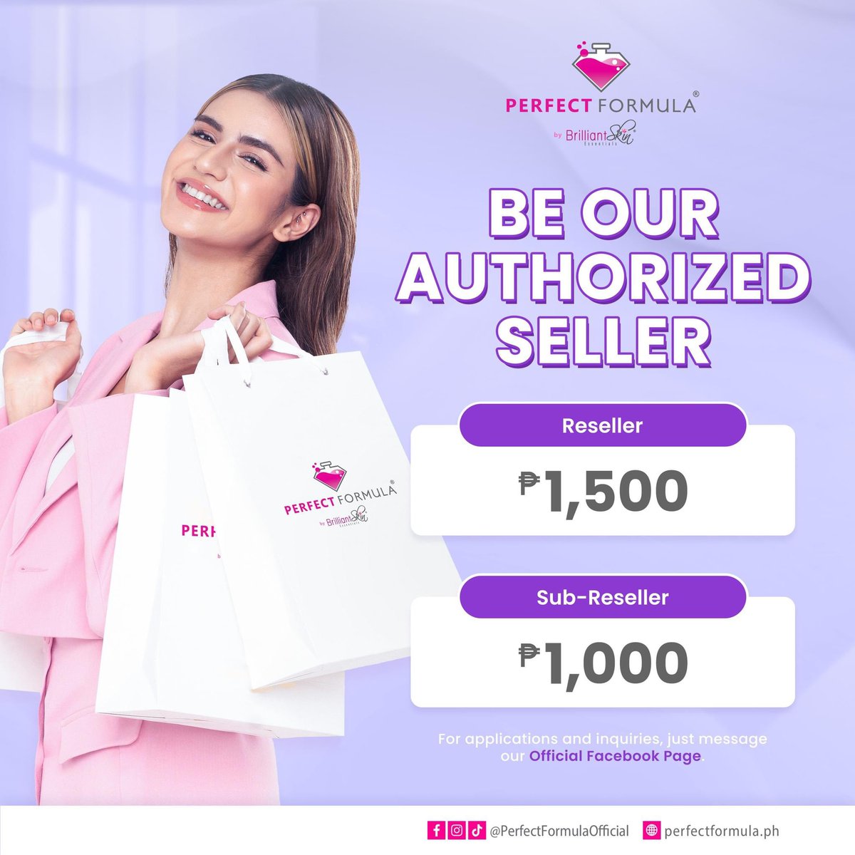 _PFofficial's tweet photo. Let's turn your P1,500 into an endless profit! 😍

Be our authorized seller now and start earning from a small investment. It comes with everlasting marketing materials, fast Return on Investment, and time flexible. 💯

#PerfectlyBrilliant ✨
#PerfectFormula 🧪
#SHEDidIt 💪 https://t.co/UfSDM6cNqn