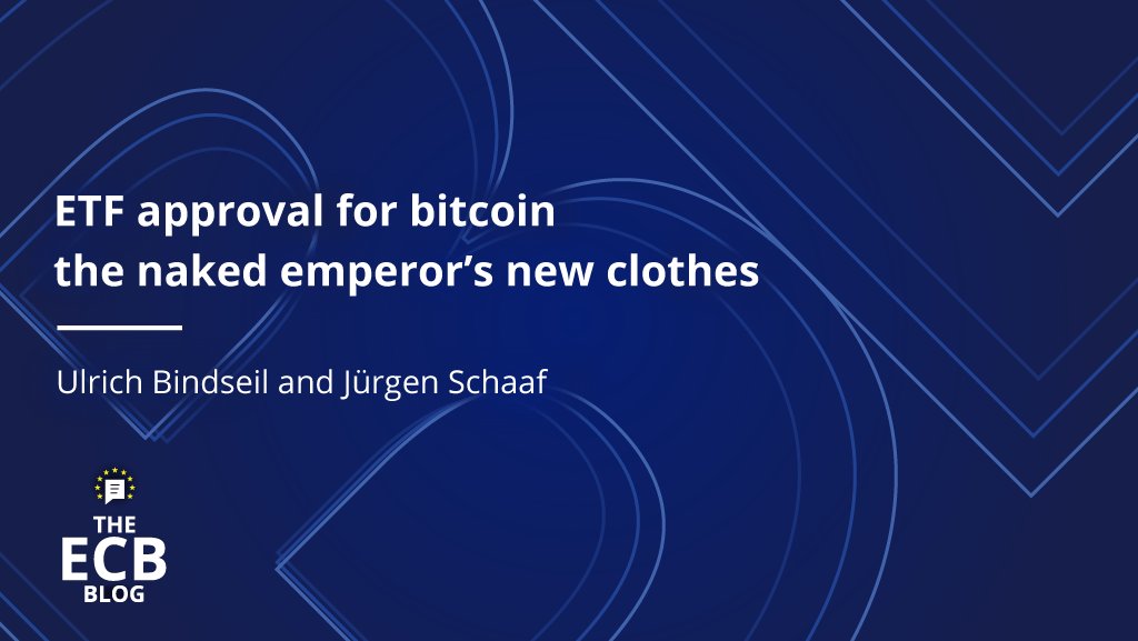 Bitcoin has failed to become a global decentralised digital currency, instead falling victim to fraud and manipulation. The recent approval of an ETF doesn’t change the fact that Bitcoin is costly, slow and inconvenient, argues #TheECBBlog ecb.europa.eu/press/blog/dat…
