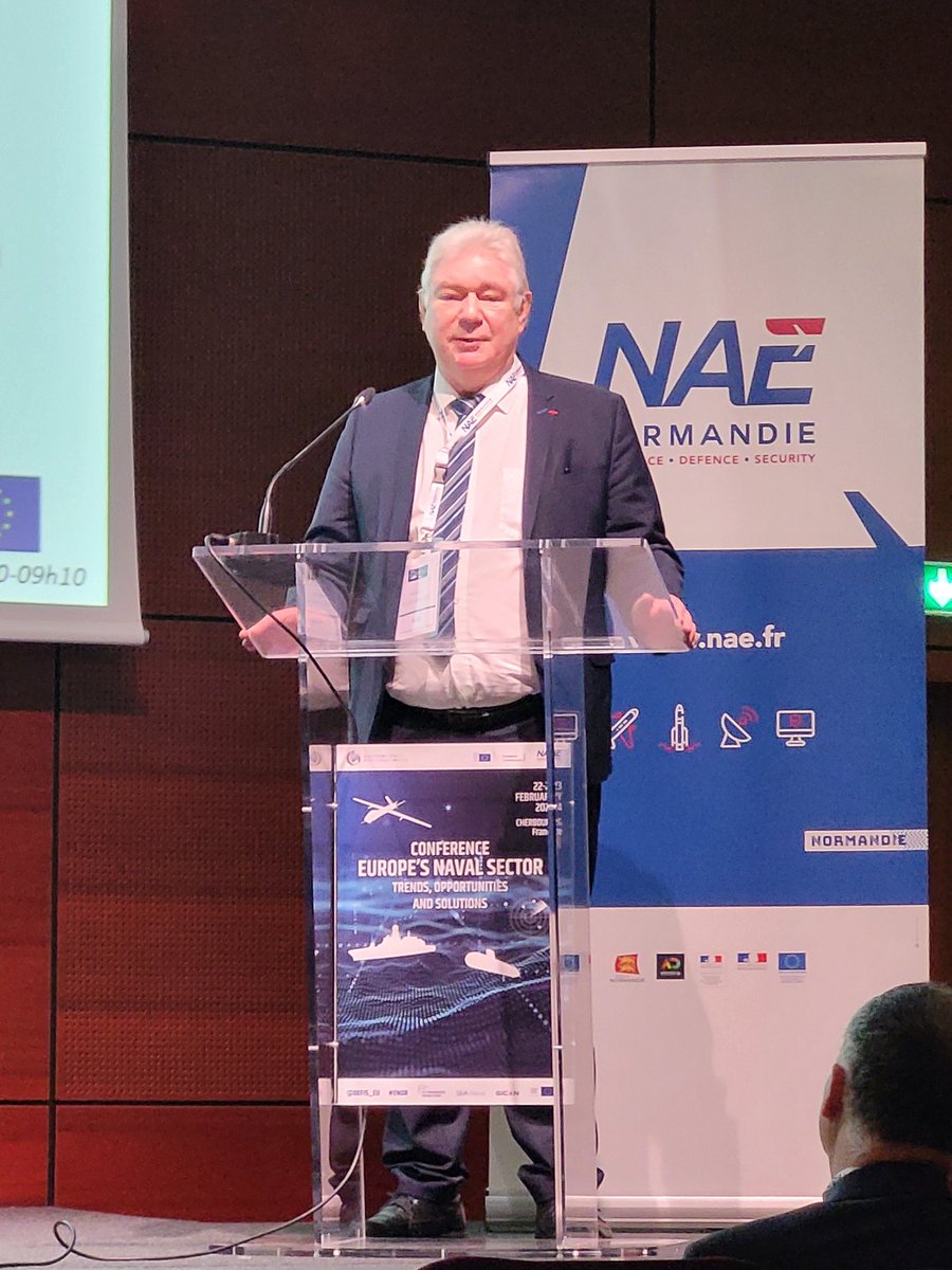 STARNAV14's tweet photo. Ouverture de la conférence Europe's naval sector par Philippe Eudeline,  président de NAE https://t.co/r5Qyam6thy