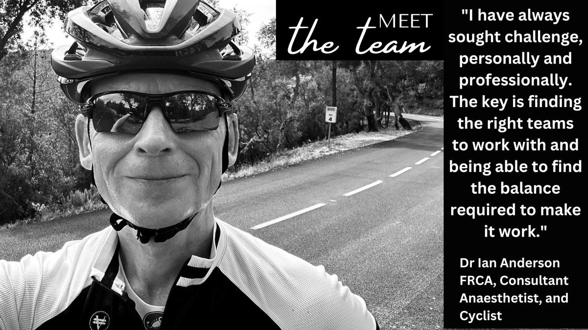 Ready…..steady…….GO!!! 🚴🚴‍♂️🚴🚴‍♂️…………….
Do you have what it takes to join our AAATeam??? More on that soon…… But first‼️
Meet Dr Ian Anderson, Consultant Anaesthetist, and super cyclist 🚴‍♂️🚴🚴‍♂️🚴🚴‍♂️🚴 …..