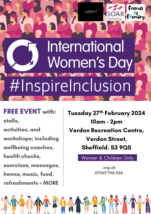 Reminder - there's a change to our regular Friends of Foundry event this Tuesday. We are working together with @soarcommunity and @ReachUpYouth to celebrate International Women's Day. This will be a women and children only event.