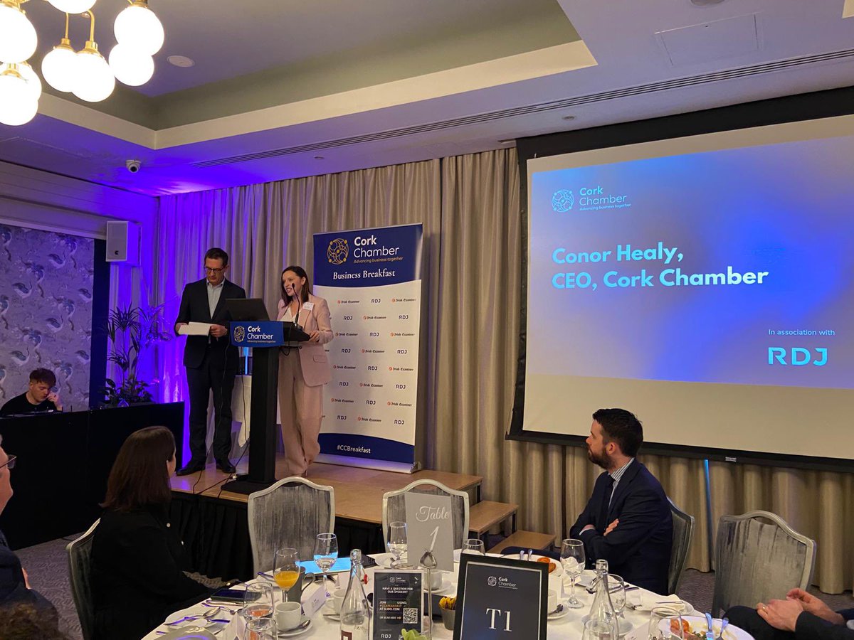 Margaret Barrett of Mortgage Navigators discusses future plans and their new workplace clinics for mortgage employees at #CCBREAKFAST soapbox. Find out about these and other benefits of joining Cork Chamber corkchamber.ie/membership-ben…