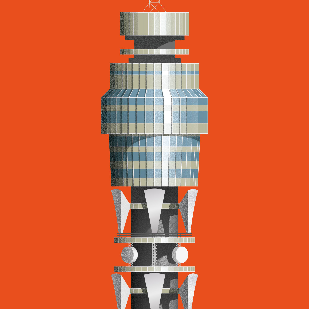 BT Tower to be 'humanised' to a luxury hotel by Thomas Heatherwick. Illustration I've done a few years ago.